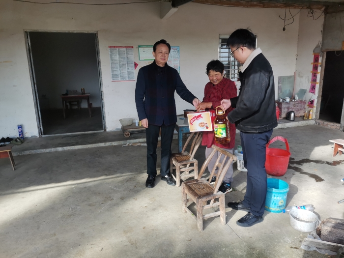 荊(jing)門分院到丁店(diàn)村開展走訪慰(wèi)問1 荊門分院到(dào)丁店村開展走(zǒu)訪慰問1